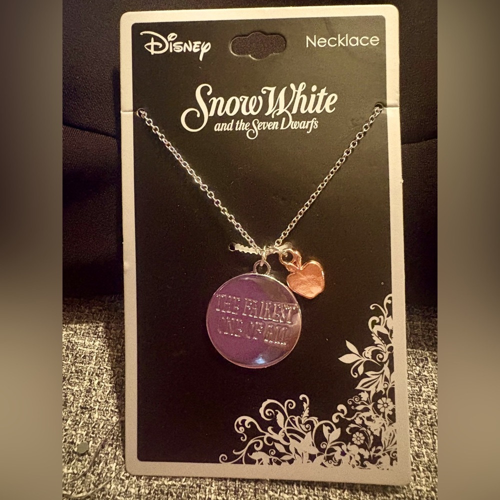 Disney Snow White Silver and Rose Silver Necklace